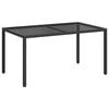 vidaXL Garden Table Black Poly Rattan Medium Durable Garden Table