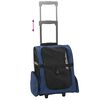 vidaXL Pet Trolley 3-in-1 Design Blue 18.9x12.6x(22.4–41.7)" Oxford Fabric
