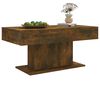 vidaXL Coffee Table Smoked oak Engineered wood 37.8x19.7 in Modern