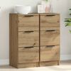 vidaXL Sideboard Set of 2 Artisan Oak Engineered Wood Small Sideboard