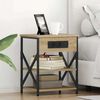 vidaXL Bedside Cabinet with Shelf Sonoma Oak 16.14 x 12.20 x 20.08 in