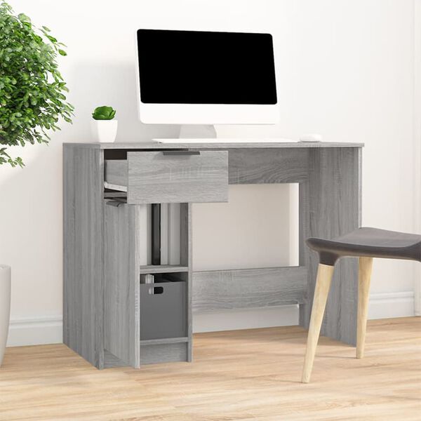 vidaXL Desk Grey Sonoma Engineered wood 39.4 x 19.7 x 29.5 in Desk