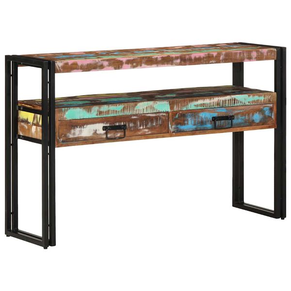 vidaXL Console Table Multicolour 120 x 33 x 75 cm solid reclaimed wood