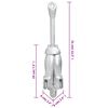 vidaXL Folding Anchor with Rope Silver 3.3 lb Malleable Iron