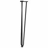 vidaXL Hairpin Table Leg Black Solid powder-coated steel Medium