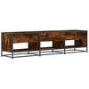 vidaXL TV Cabinet Smoked Oak Engineered Wood, Metal Large TV Cabinet