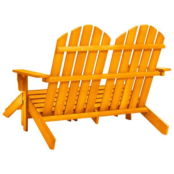 vidaXL Garden Chair Orange Solid fir wood Large Detachable