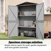 vidaXL Garden Shed Brown Galvanized Steel and Plastic