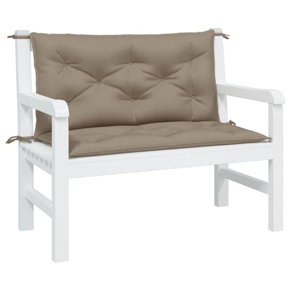 vidaXL Garden Bench Cushion Set of 2 Taupe