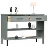 vidaXL Console Cabinet Grey Solid pine wood, Metal Medium Cabinet