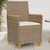 vidaXL Garden Chair Beige PE rattan N/A UV-resistant materials