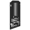 vidaXL Dog Gate with Door Foldable 6 Panels Black 118.1 " Poplar Wood