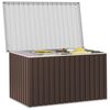 vidaXL Storage Box Brown Galvanized steel, plastic 67.3 x 39.0 x 36.6 in