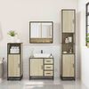 vidaXL Bathroom Furniture Set Sonoma oak Engineered wood, metal, glass