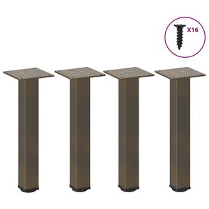vidaXL Coffee Table Leg Natural Steel Powder-coated steel