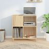 vidaXL Record Cabinet Sonoma Oak Engineered Wood Medium Record Cabinet