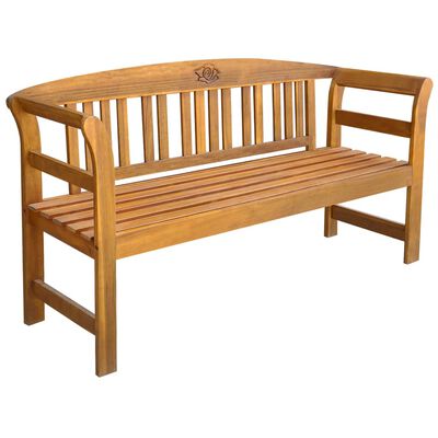 vidaXL Patio Bench 61.8" Solid Acacia Wood