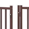 vidaXL Dog Gate Set of 12 Brown Poplar wood 12 panels Foldable