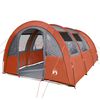 vidaXL Camping Tent Tunnel 4-Person Grey and Orange Waterproof
