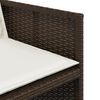 vidaXL Garden Dining Set Brown, Cream White