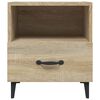 vidaXL Bedside Cabinet Set of 2 Sonoma oak Engineered wood, metal