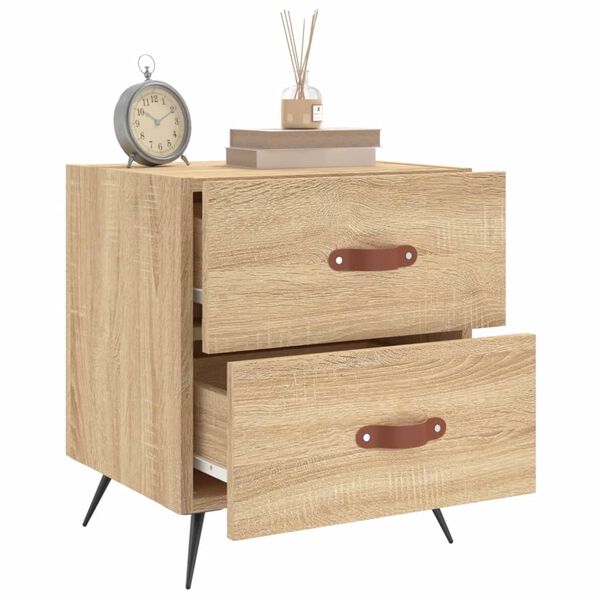vidaXL Bedside Cabinet Set of 2 Sonoma oak