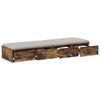 vidaXL Bed Drawers Smoked Oak 47.24 x 14.37 x 6.50 in Engineered Wood