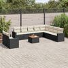 vidaXL Garden Sofa Set Black PE rattan Large Modular Garden Sofa Set