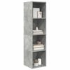 vidaXL Wall-mounted TV Stand Concrete Gray 14.6"x14.6"x56.1" Engineered Wood