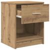 vidaXL Bedside Cabinet Set of 2 Artisan oak Engineered wood Medium