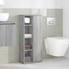vidaXL Bathroom Cabinet Grey sonoma Engineered wood 15.4x8.7x35.4 in