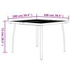 vidaXL Garden Table Anthracite Steel 39.4 x 39.4 in Mesh Details
