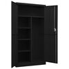 vidaXL Locker Cabinet Black Steel Large Locks Locker Cabinet