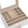 vidaXL Jewellery Box 3-Layer White 9.1x8.1x5.5"