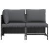 vidaXL Garden Sofa Set Grey PE rattan, steel, polyester Medium Modular