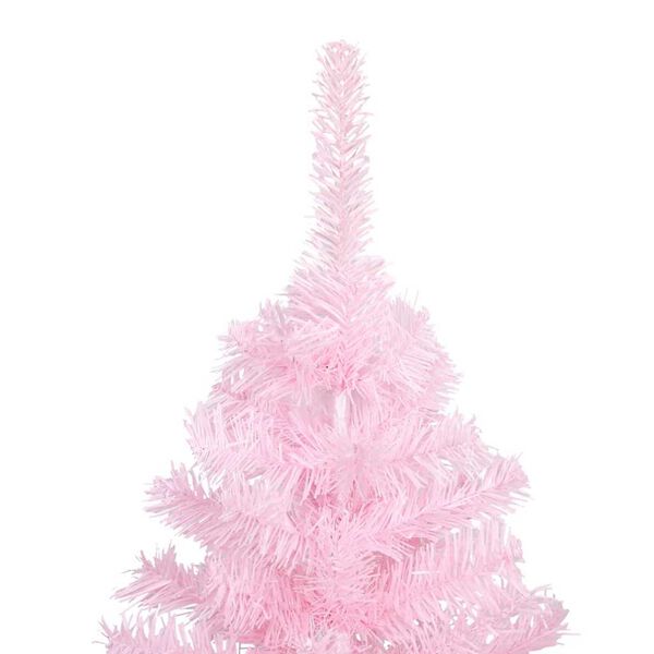 vidaXL Artificial Pre-lit Christmas Tree with Ball Set Pink 94.5" PVC