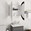 vidaXL Bathroom Cabinet White Engineered wood, glass, PVC, copper Medium