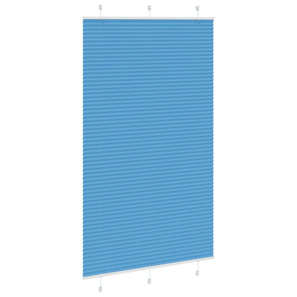 vidaXL Pleated Blind Blue 100% Polyester 45.3 x 78.7 in