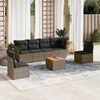 vidaXL Garden Sofa Set Grey, Dark Grey