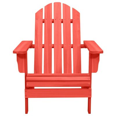 vidaXL Patio Adirondack Chair Solid Fir Wood Red