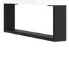vidaXL Record Cabinet Glossy White Engineered Wood, Iron Medium