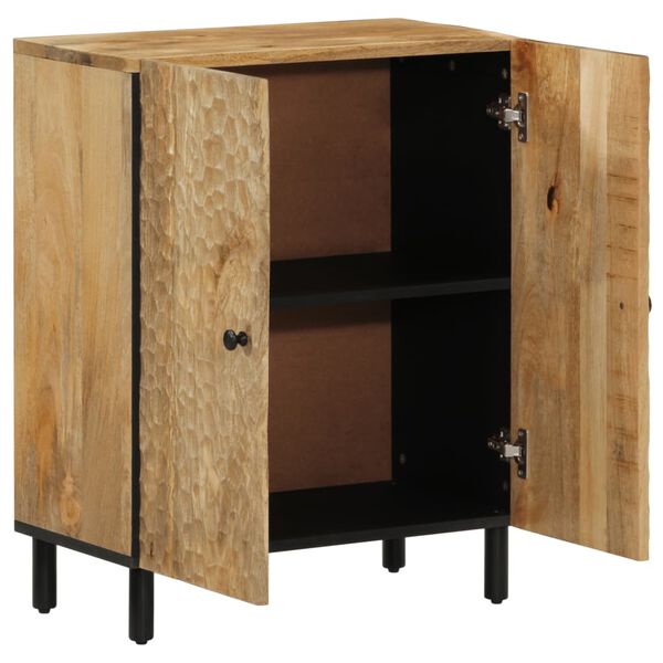 vidaXL Side Cabinet Natural wood Solid mango wood, iron Medium Cabinet