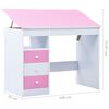 vidaXL Child Desk Pink and White Engineered Wood Medium Tiltable