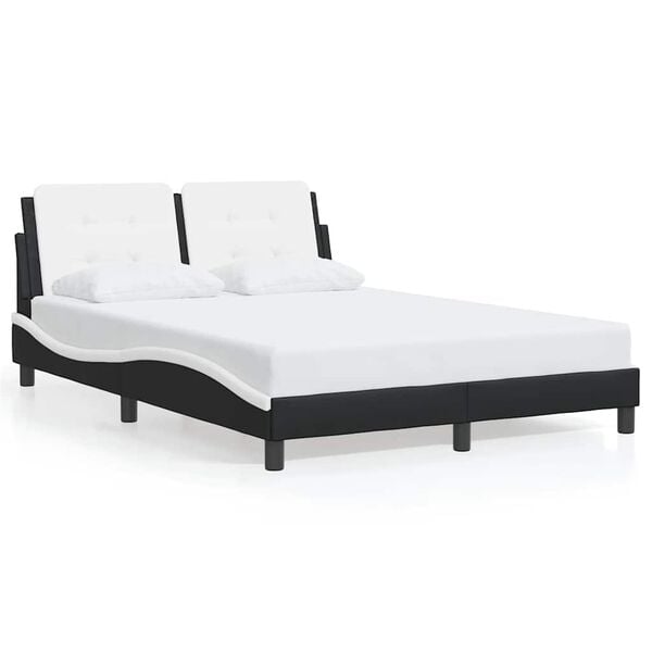 vidaXL Bed Frame Black and White