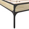 vidaXL Bed Frame Sonoma oak Engineered wood, metal, plywood Double