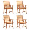 vidaXL Garden Dining Set Natural Acacia Solid acacia wood