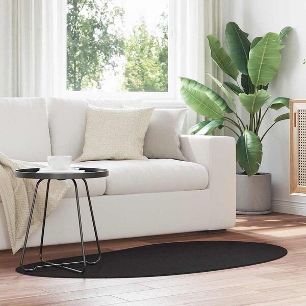 vidaXL Carpet Folding Black 31.50 x 59.06 in Polyester