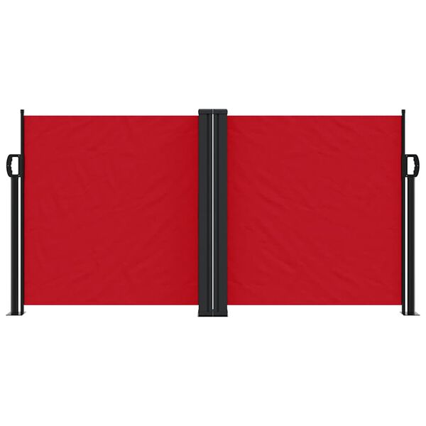 vidaXL Retractable Side Awning Red 100% Polyester with PU coating
