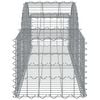 vidaXL Gabion Basket Set of 50 Silver Galvanized iron Large Durable