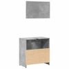 vidaXL Bathroom Cabinet With Mirror Concrete Grey Engineered Wood Medium